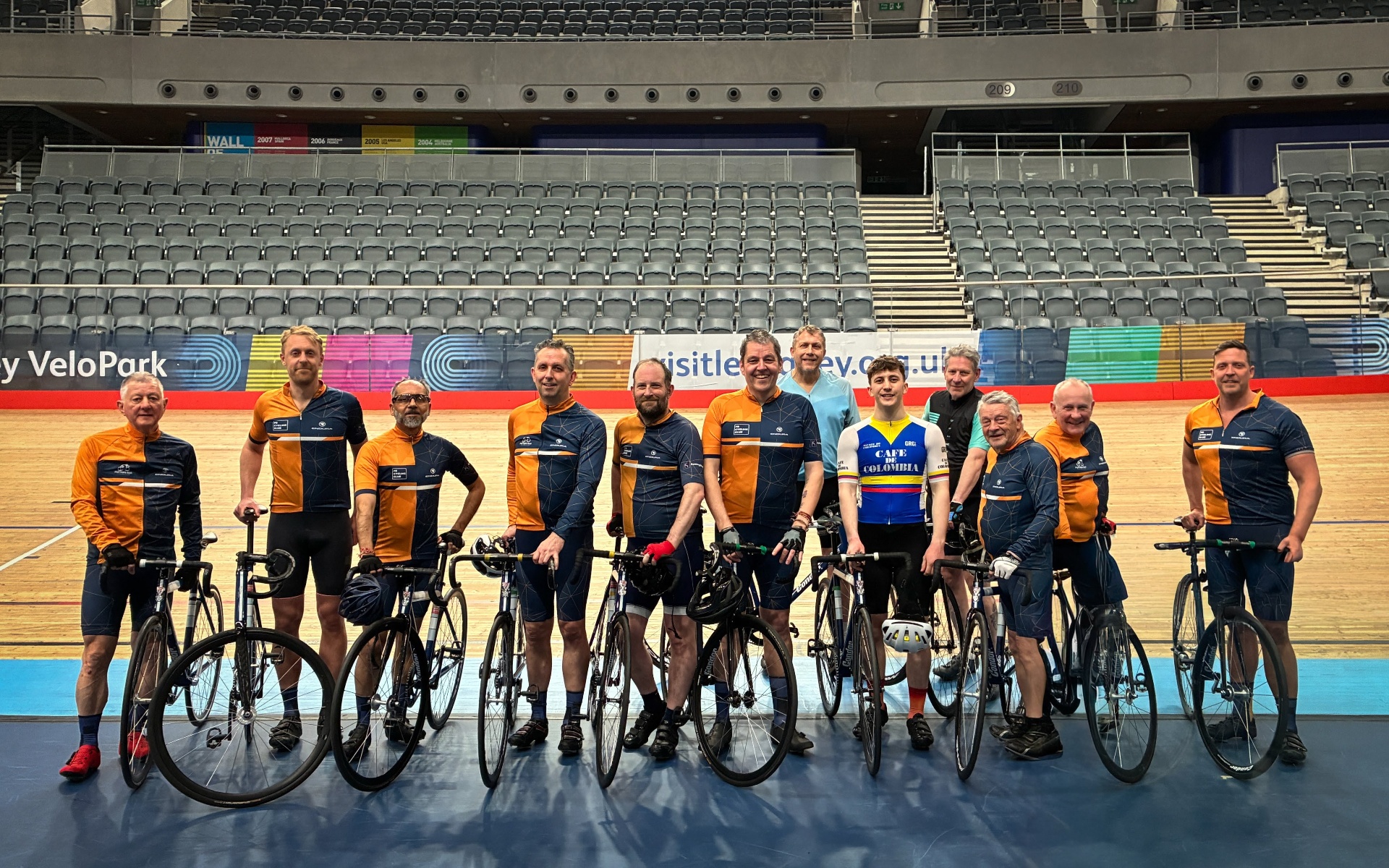 Potters Bar Cycling Club members at the Lee Valley VeloPark